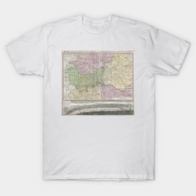 Vintage London England Regional Map (1741) T-Shirt by Bravuramedia